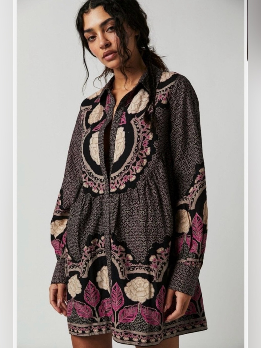 Free People Smell The Roses Mini Dress